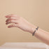 Spectrolite | .925 Sterling Silver | Firefly Glass Mushroom Gemstone Bracelet